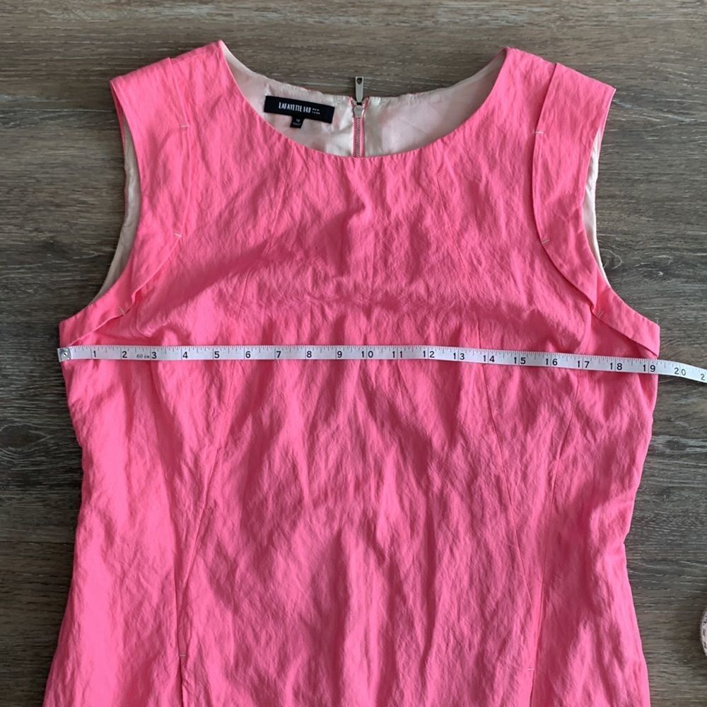 Lafayette 148 sleeveless crepe dress in Bubblegum pink sz 12 - Picture 12 of 16
